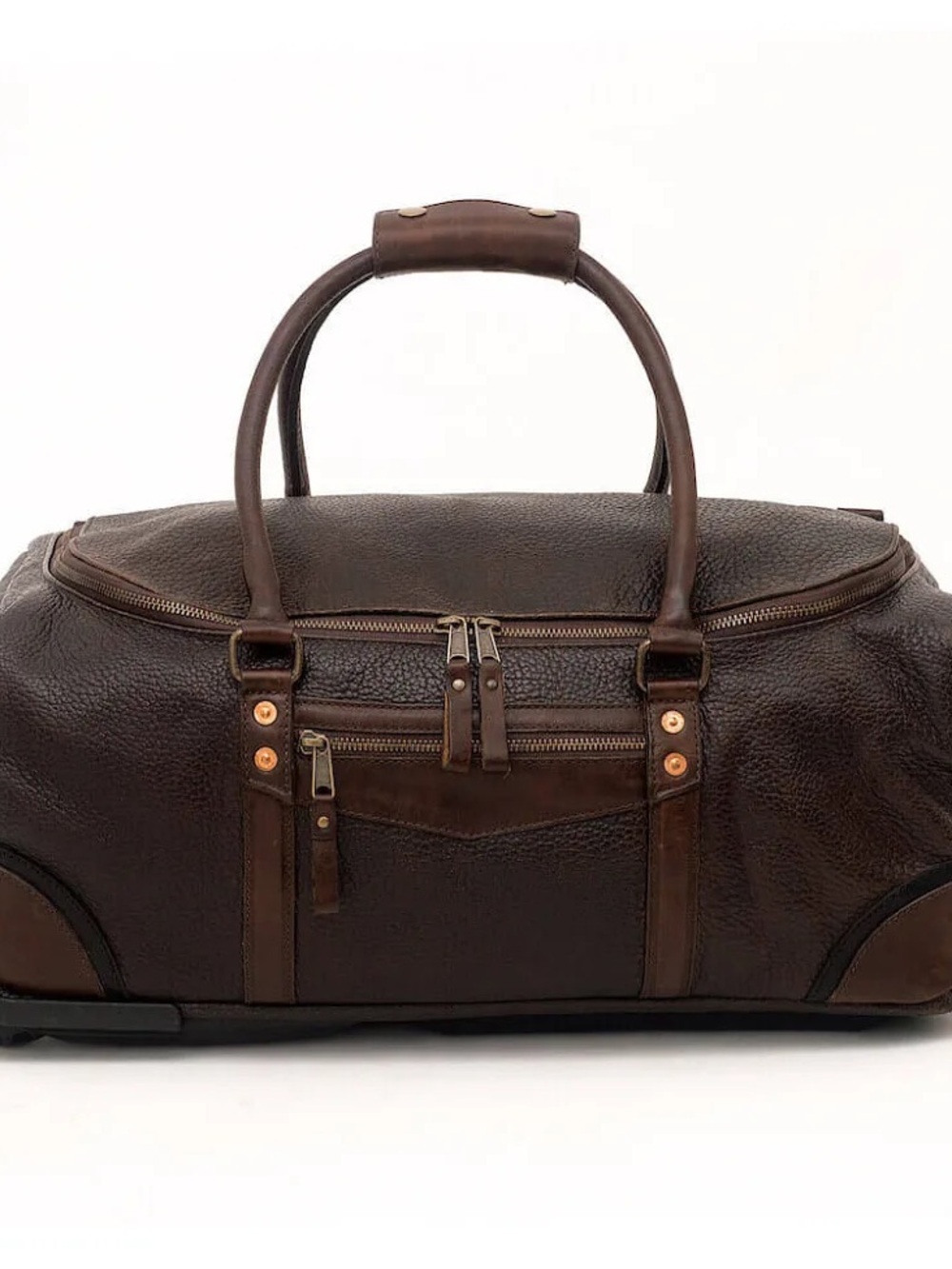 Mission Mercantile Theodore Leather Wheeled Carry-On Duffle